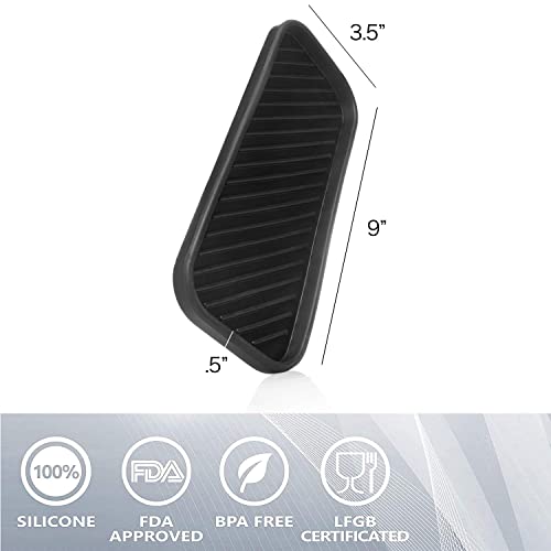 Social Clean Silicone Sponge Holder - Kitchen Sponge Holder, Silicone Soap Tray, Dishwashing Soap Holder (Black)