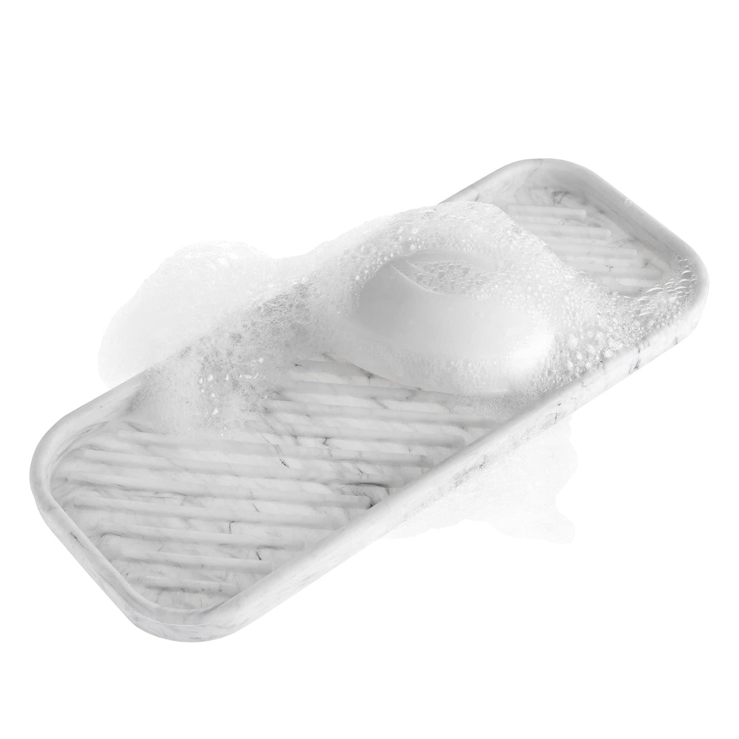Social Clean Silicone Sponge Holder - Kitchen Sponge Holder, Silicone Soap Tray, Dishwashing Soap Holder (Black)