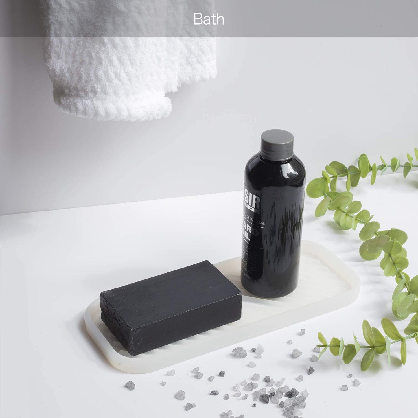 Social Clean Silicone Sponge Holder - Kitchen Sponge Holder, Silicone Soap Tray, Dishwashing Soap Holder (Black)
