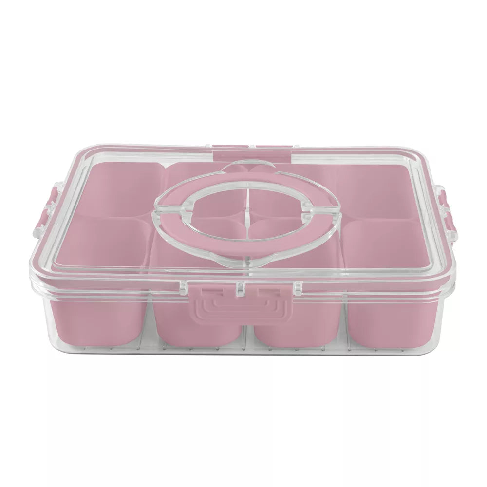 Cook With Color 8 Compartment Snackle Box with Handle