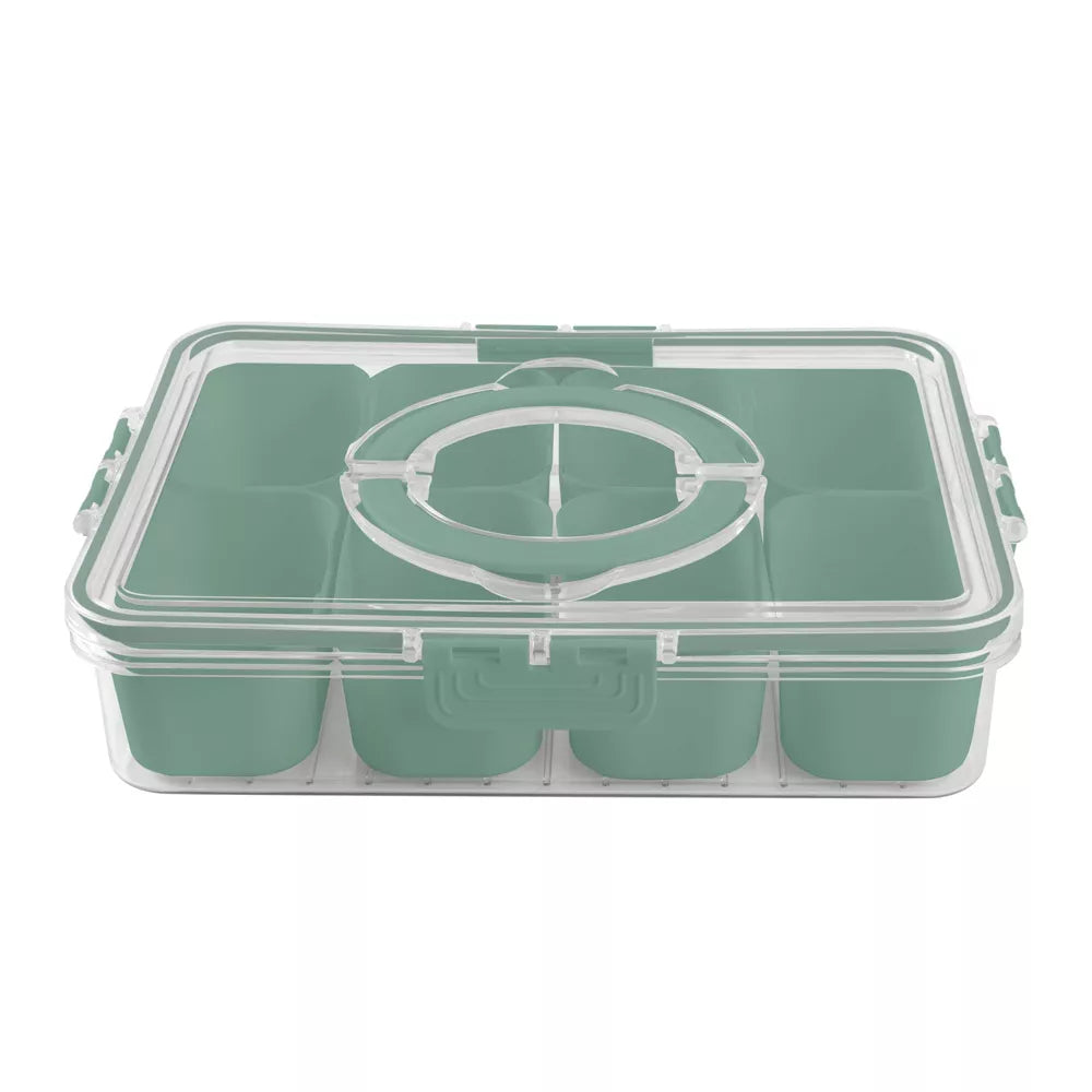 Cook With Color 8 Compartment Snackle Box with Handle