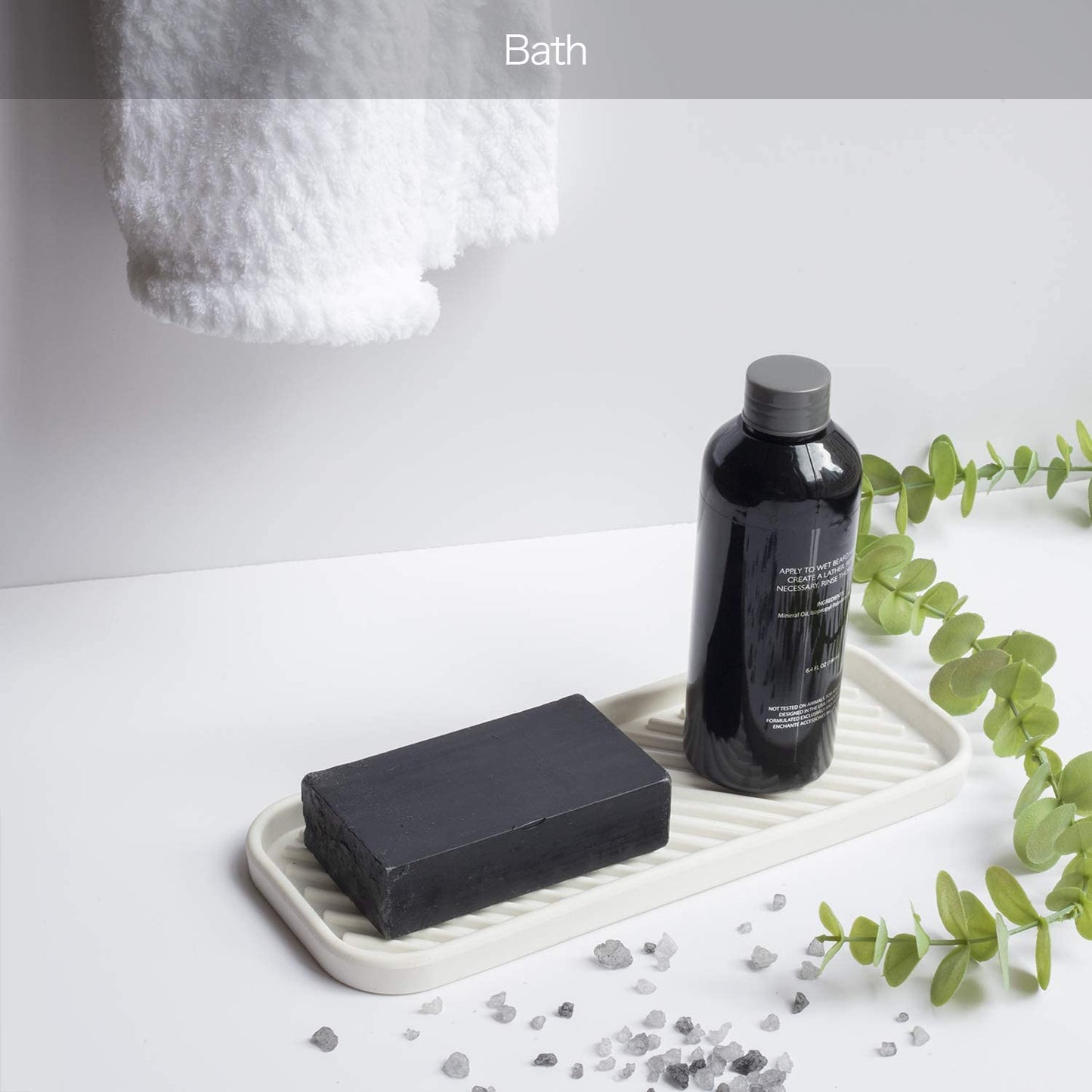 Social Clean Silicone Sponge Holder - Kitchen Sponge Holder, Silicone Soap Tray, Dishwashing Soap Holder (Black)